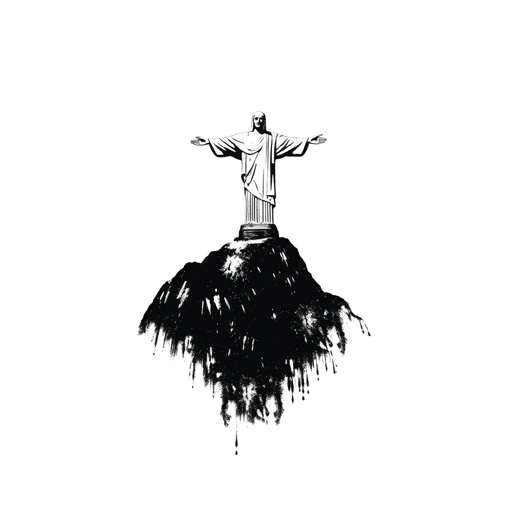Illustration of Christ the Redeemer in Rio de Janeiro